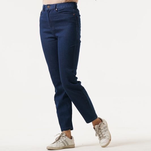 Womens Dark Blue Denim Pant