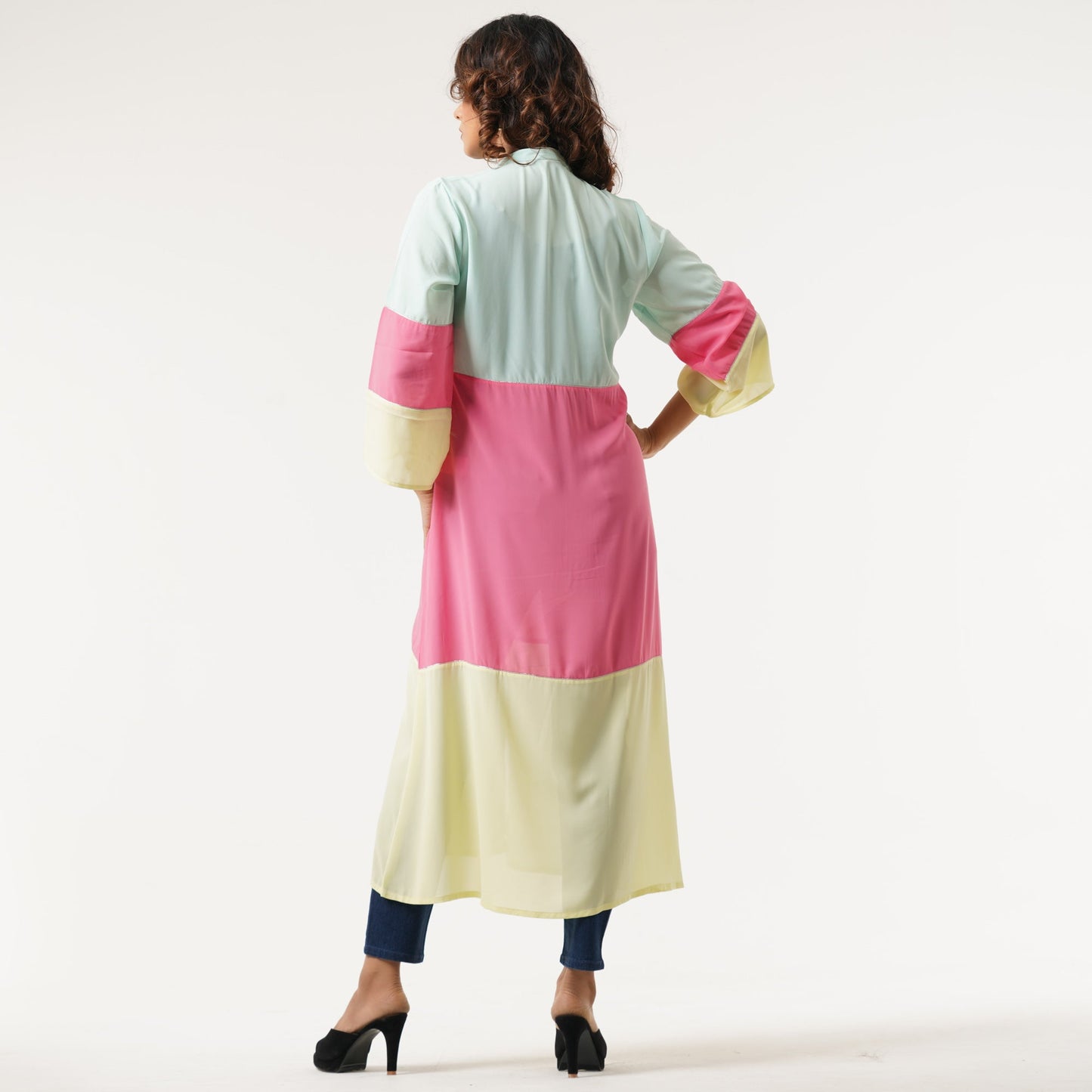 Womens Green & Paste Shrug