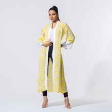 Load image into Gallery viewer, Womens White &amp; Yellow Printed Shrug
