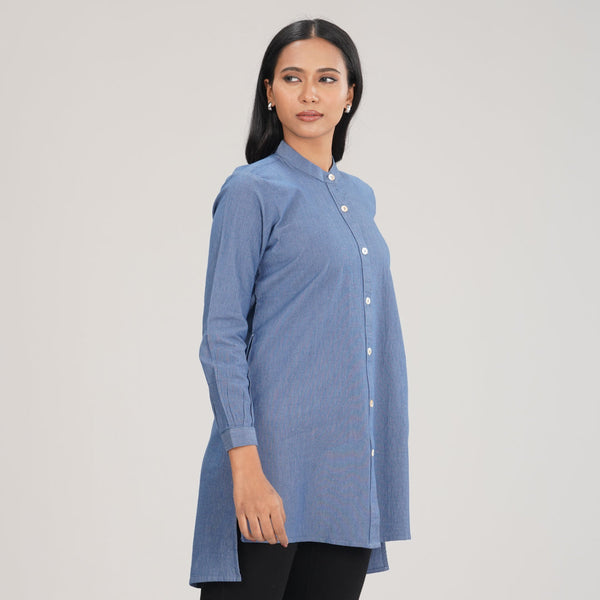 LADIES SHIRT-SKY BLUE