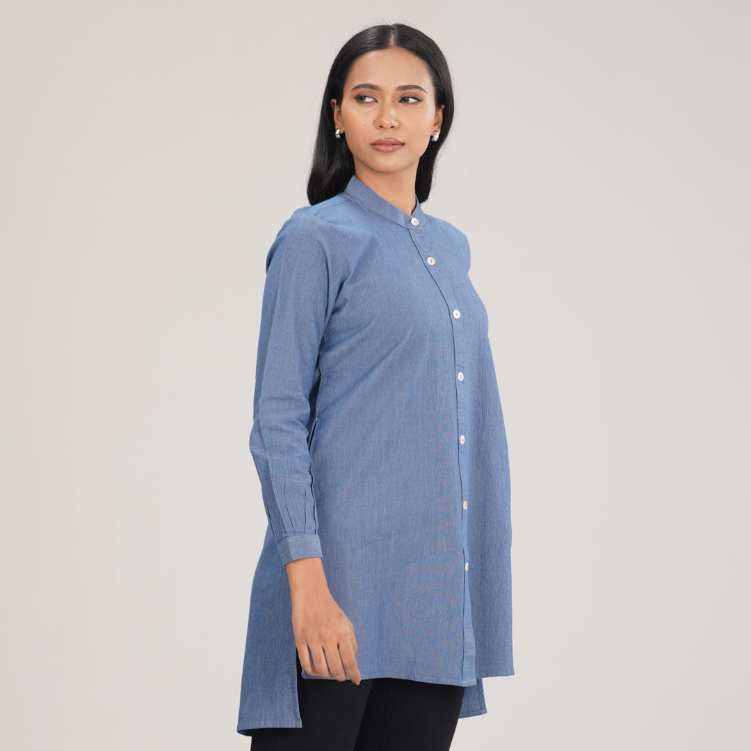 LADIES SHIRT-SKY BLUE