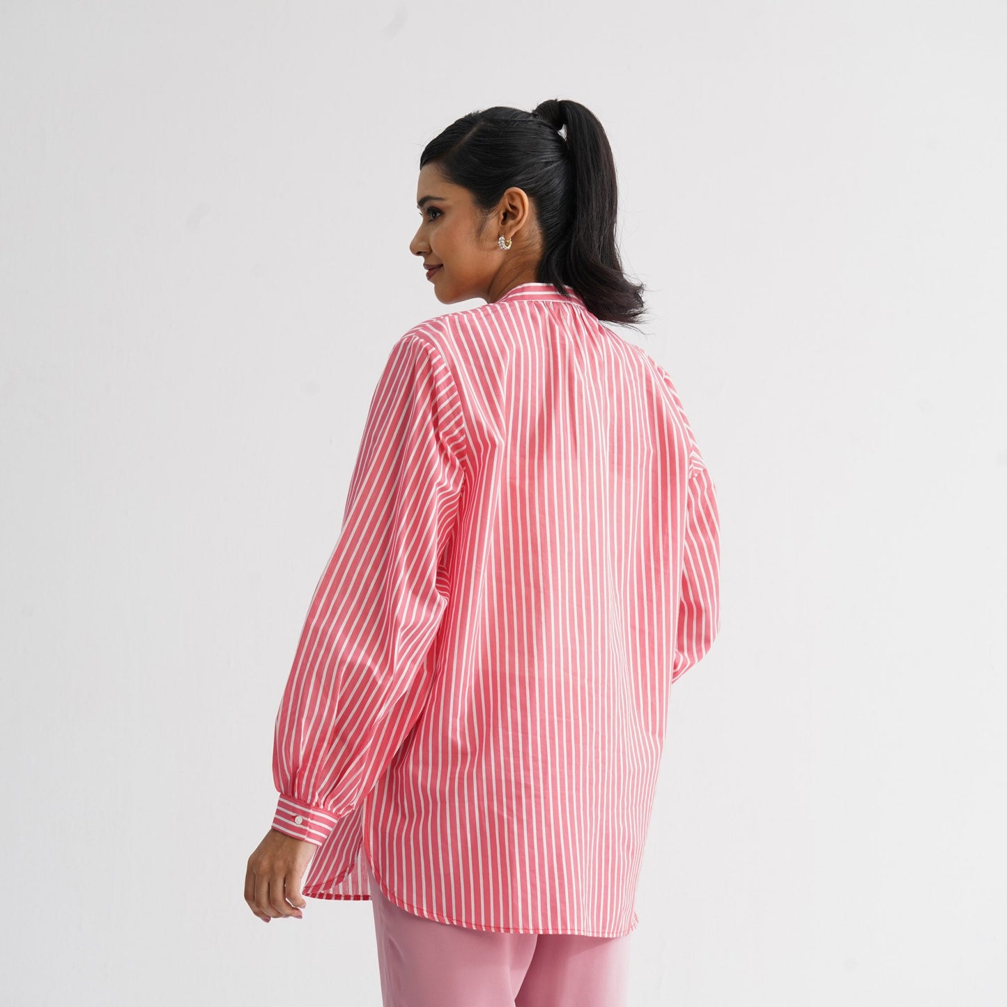 Womenâ€™s White & Red Striped Cotton Top