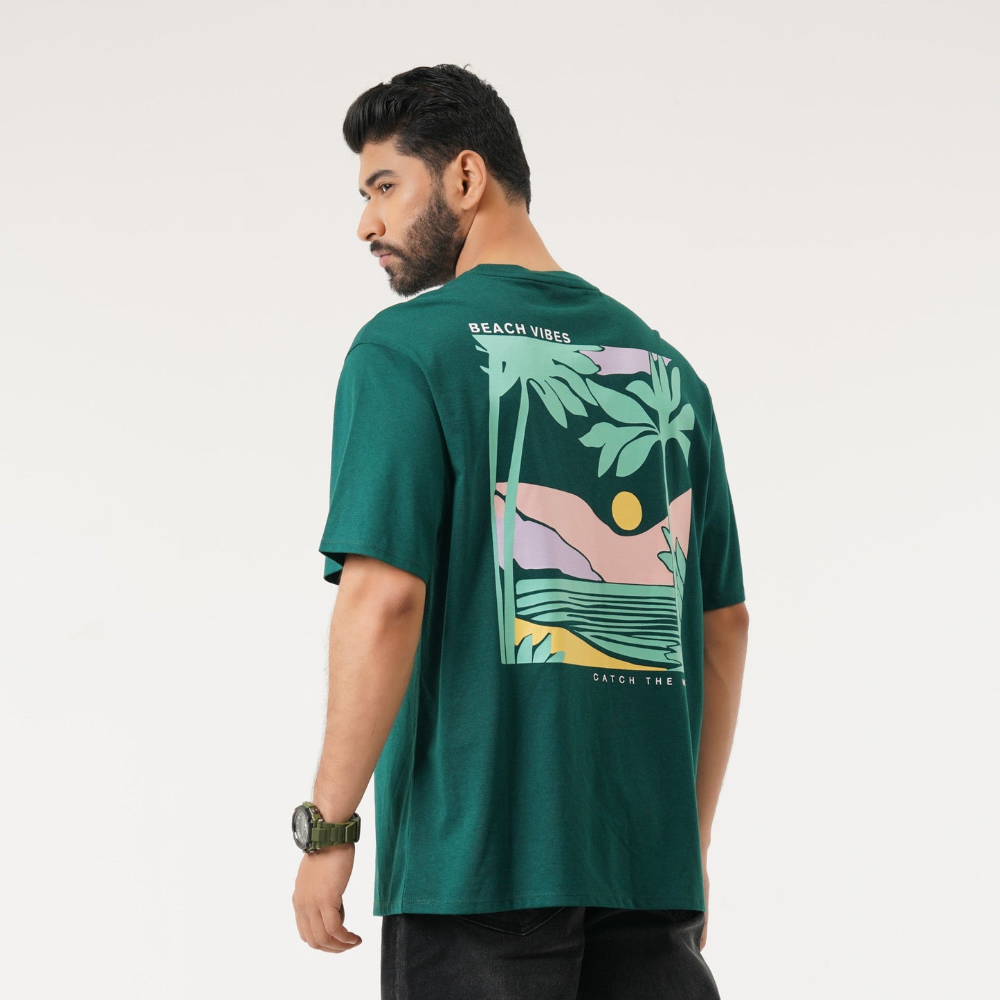 Mens Green Oversized T-Shirt