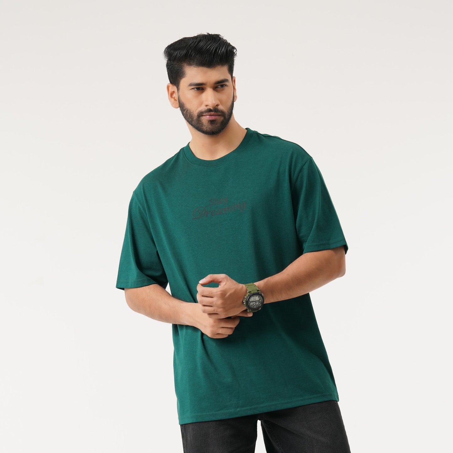 Mens Green Oversized T-Shirt