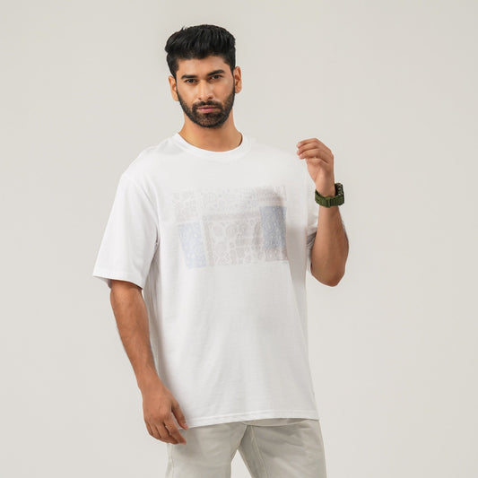 Mens White Oversize T-shirt