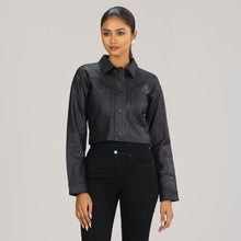 Load image into Gallery viewer, Women&#39;s Black Twill Jacket
