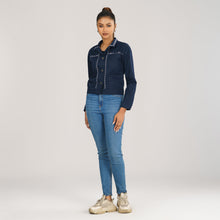 Load image into Gallery viewer, Women&#39;s Navy Twill Jacket
