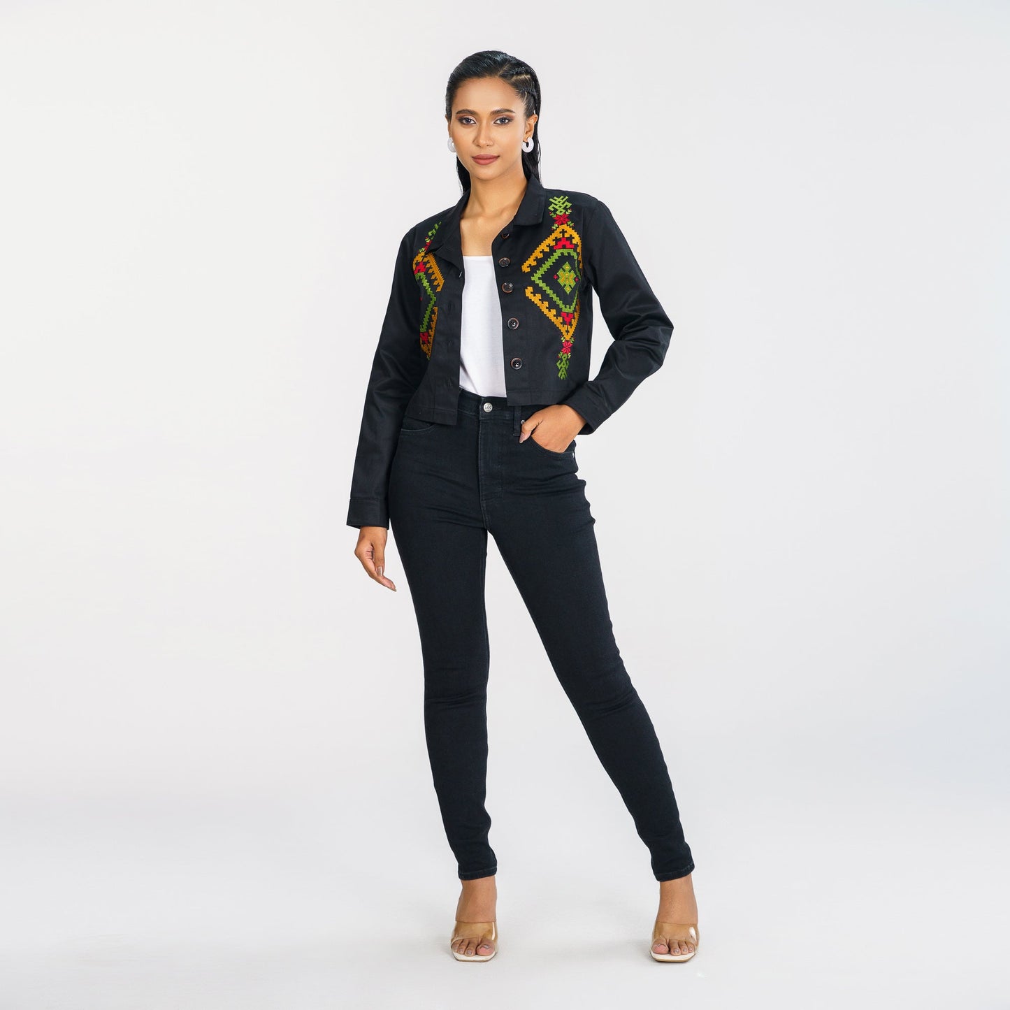 Women's Black Twill Jacket