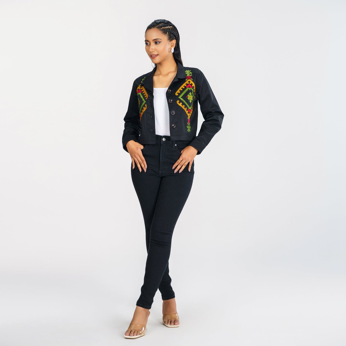 Women's Black Twill Jacket