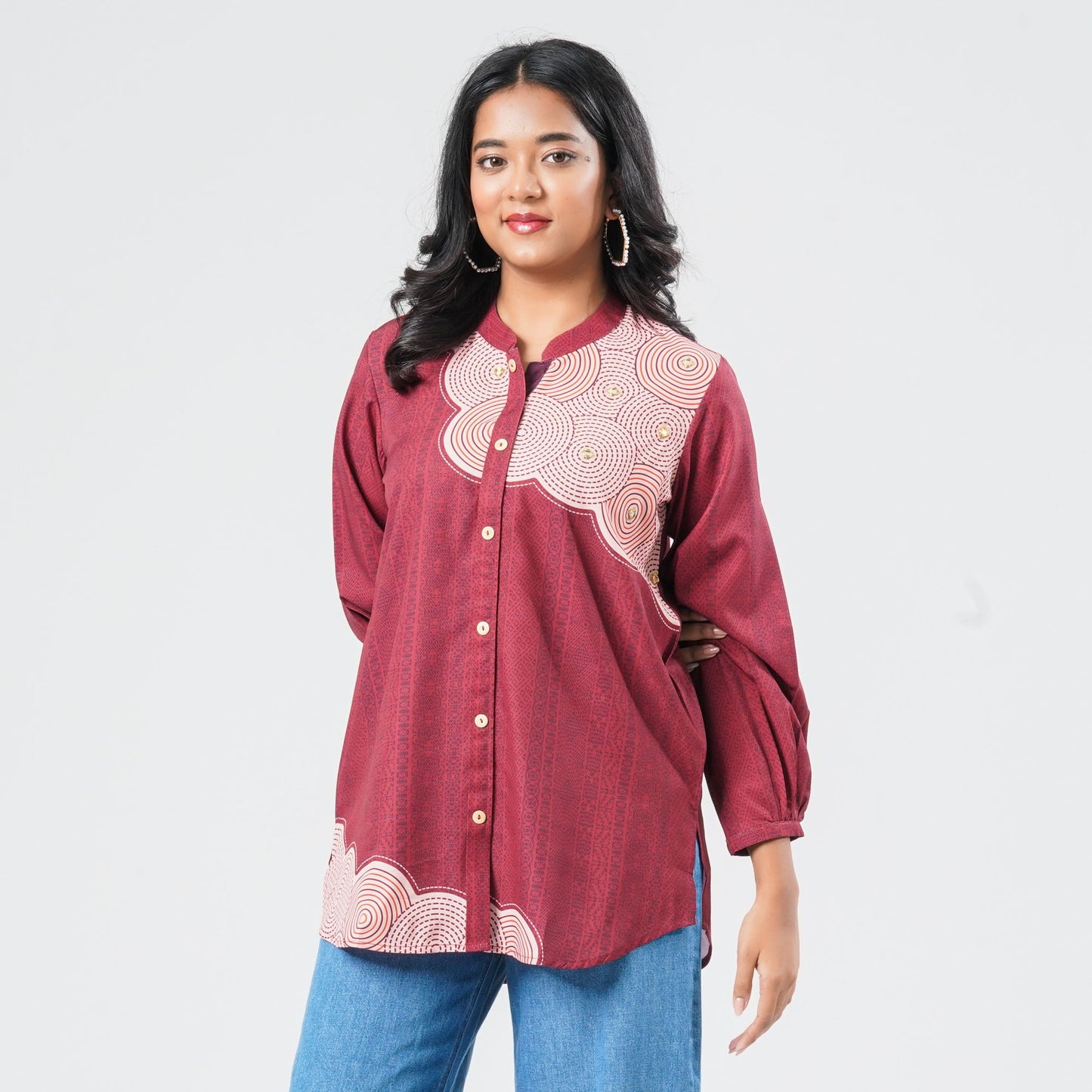 Women Blended Silk Ethnic Top