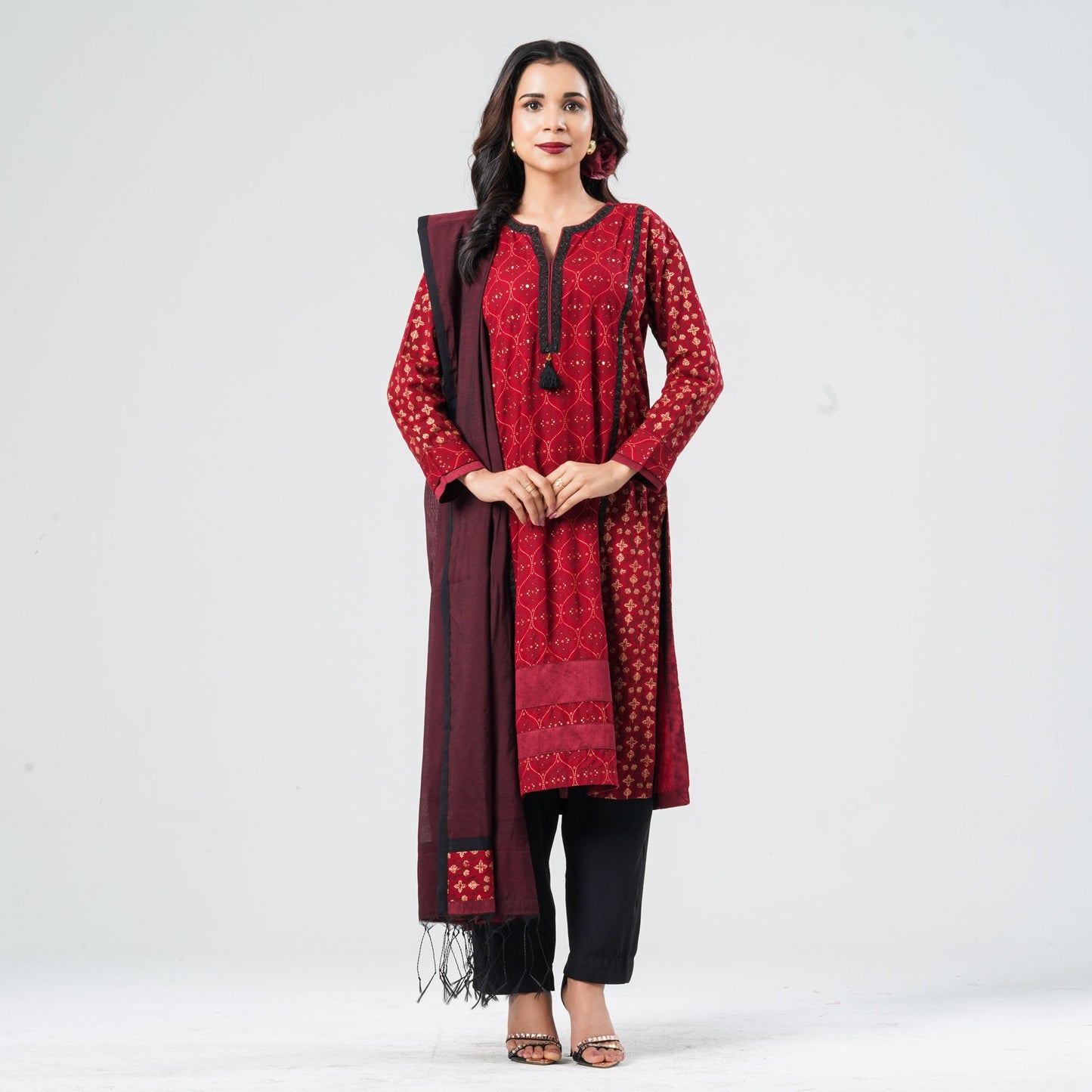 Women’s Viscose Sequin Work Three Piece Set