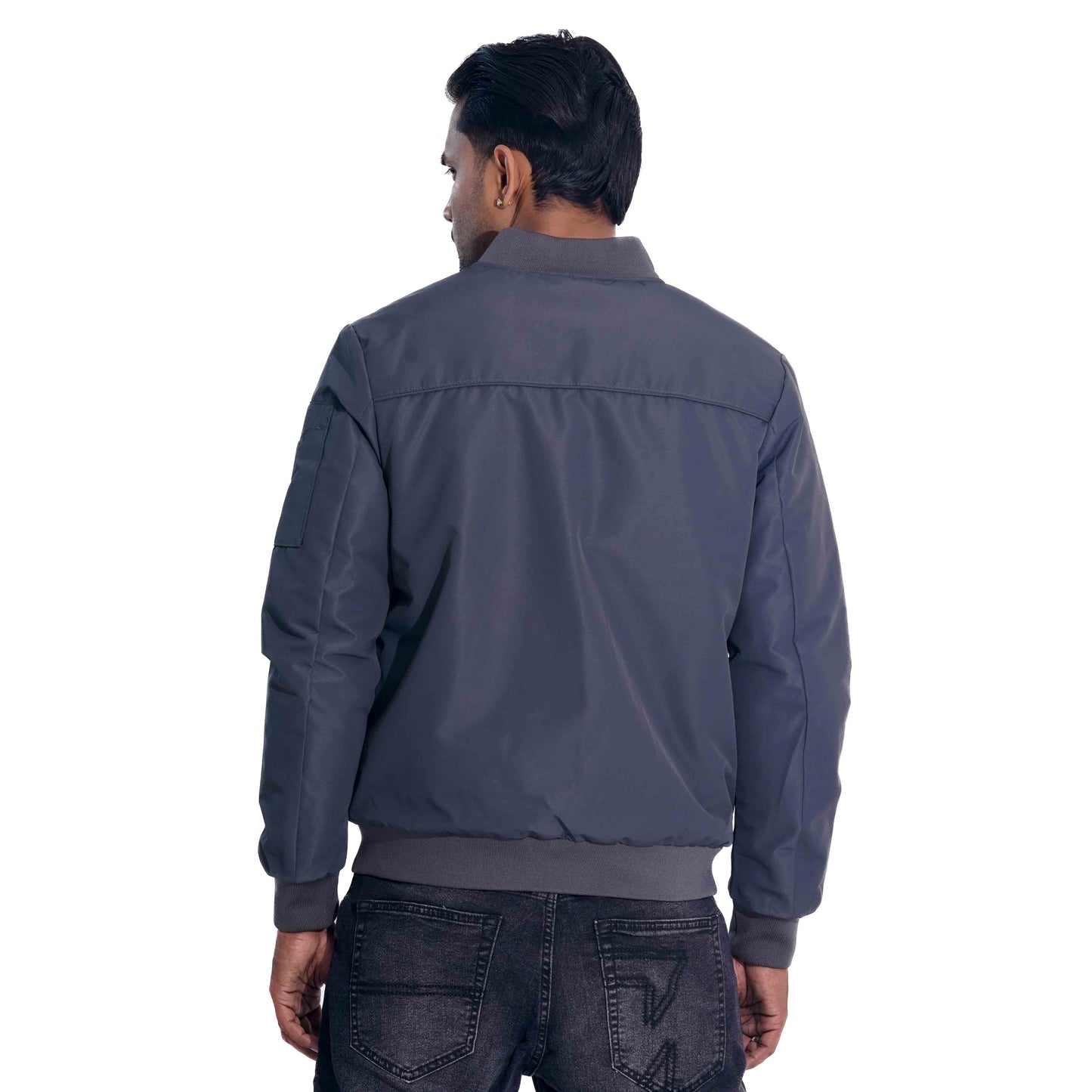 Mens Grey Bomber Jacket