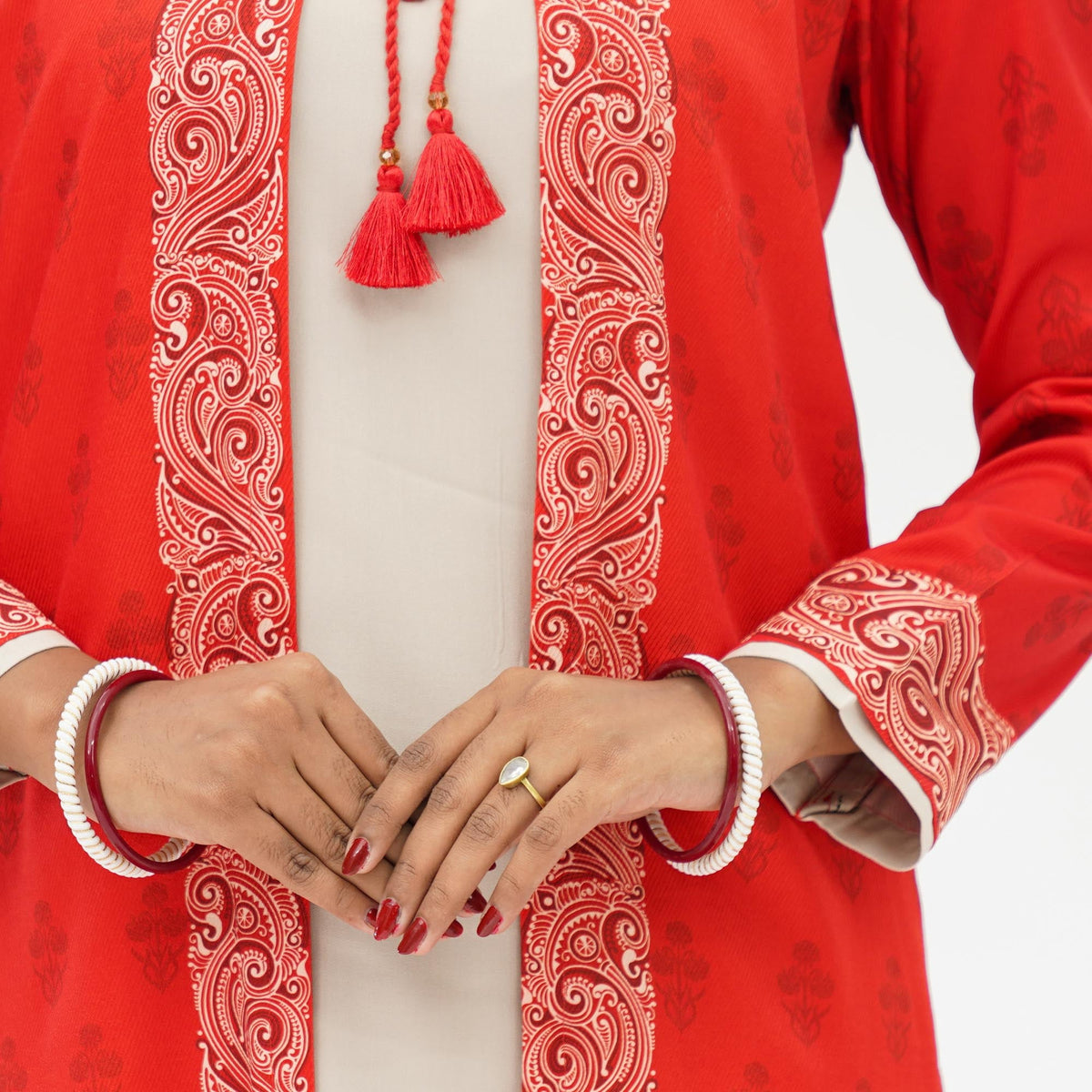 Womens Red Two Piece Set