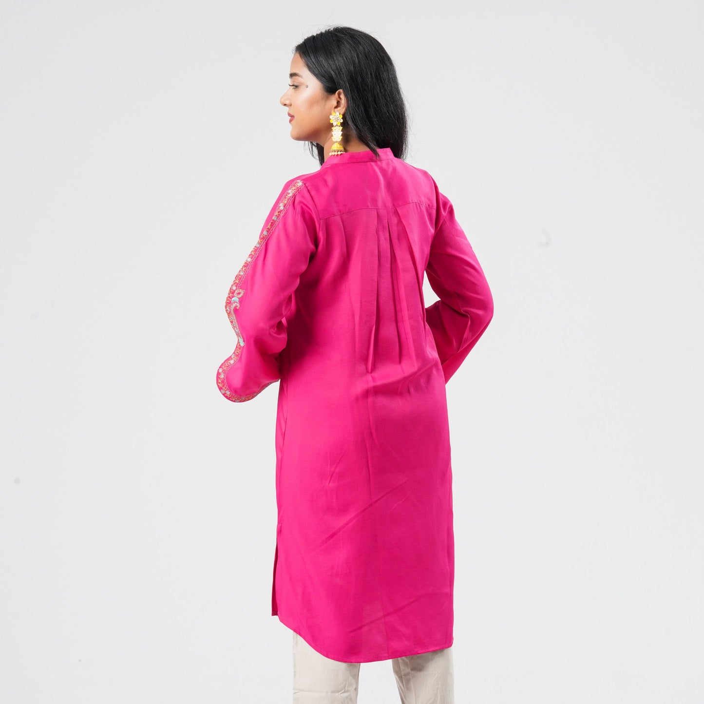 Women’s Mixed Silk Embroidered Kurti