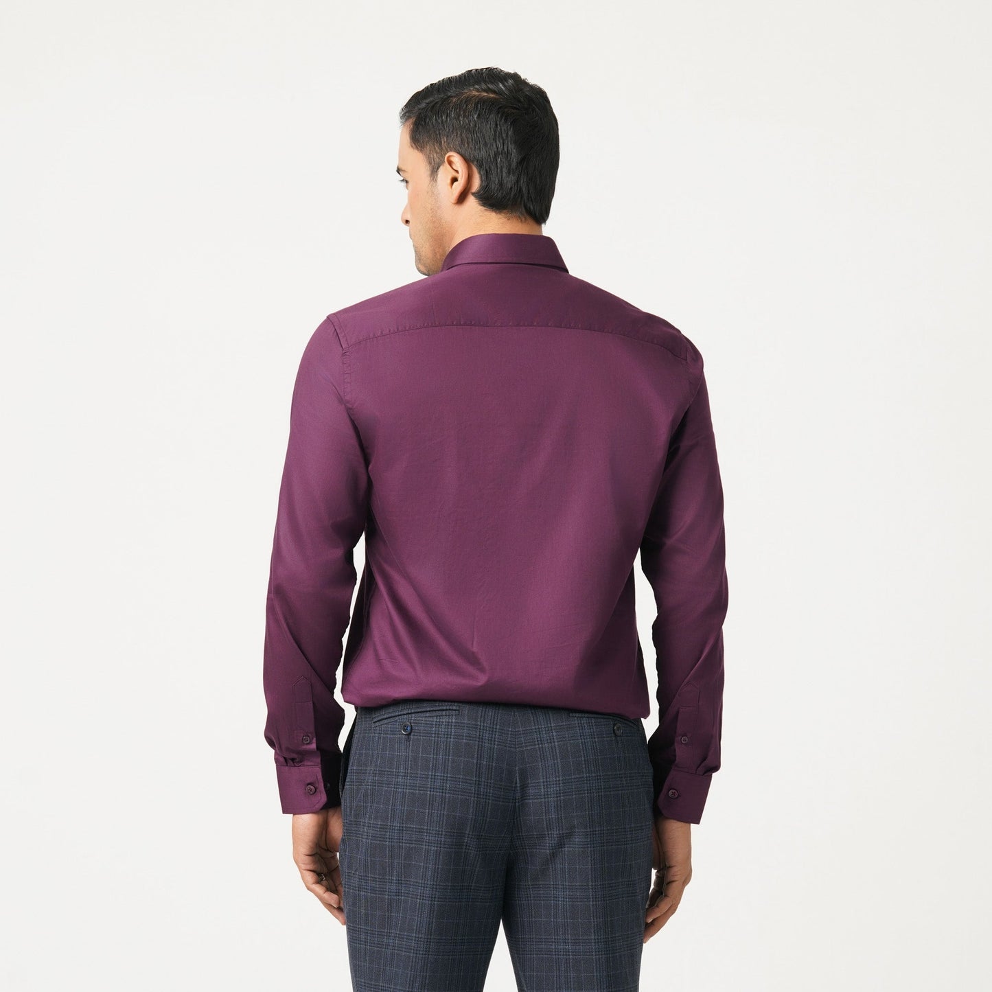 Men’s Purple Satin Lycra Shirt