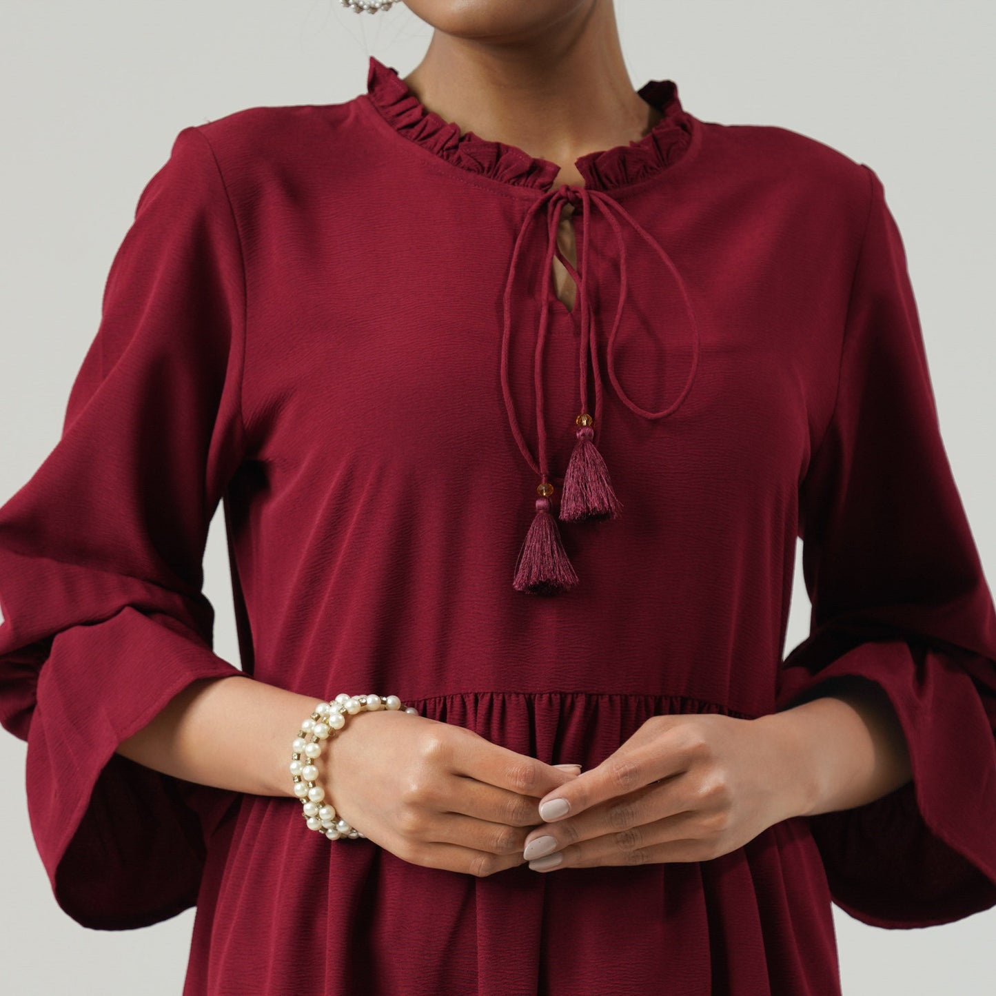 Womens Maroon Dress