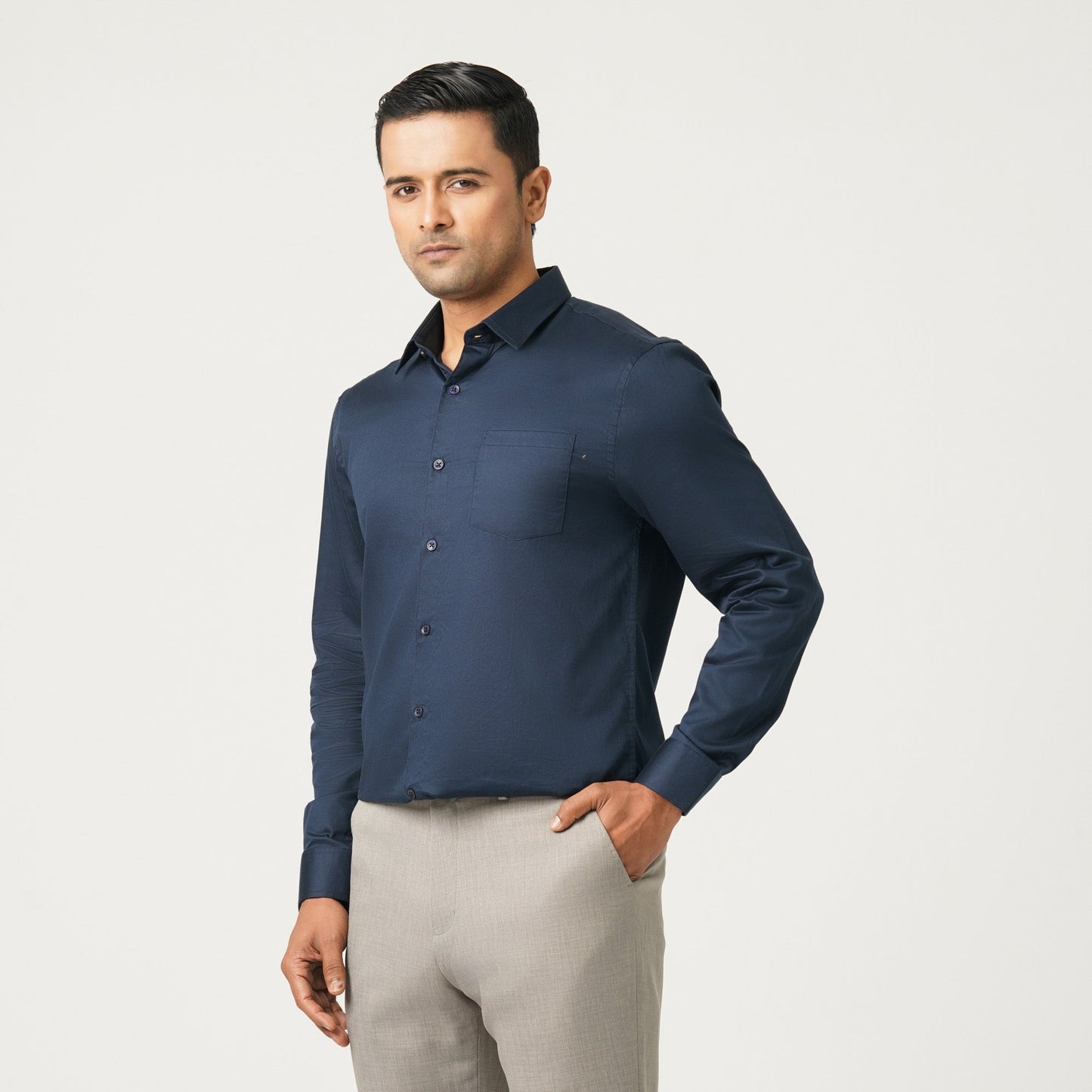Men’s Satin Lycra Formal Shirt