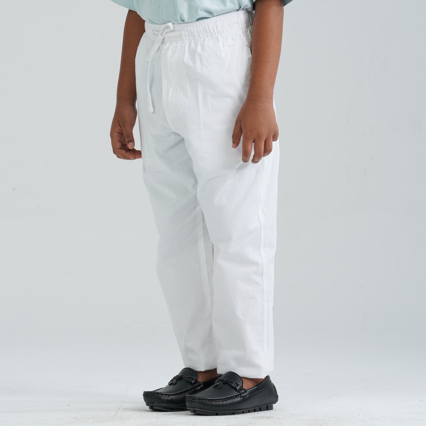 Boy's White Cotton Pant Payjama
