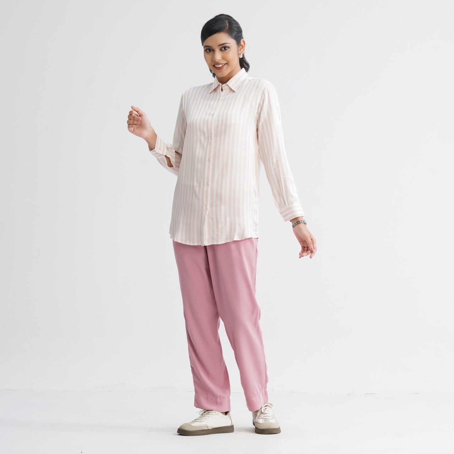 Womenâ€™s Pink Stripe Shirt
