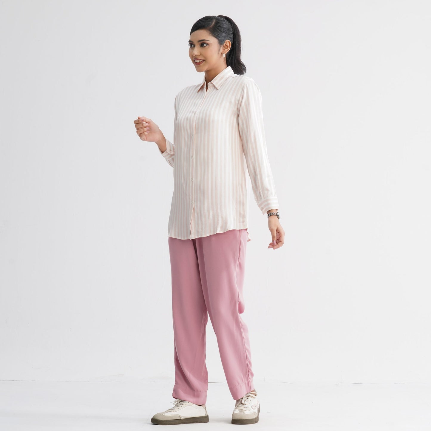 Womenâ€™s Pink Stripe Shirt
