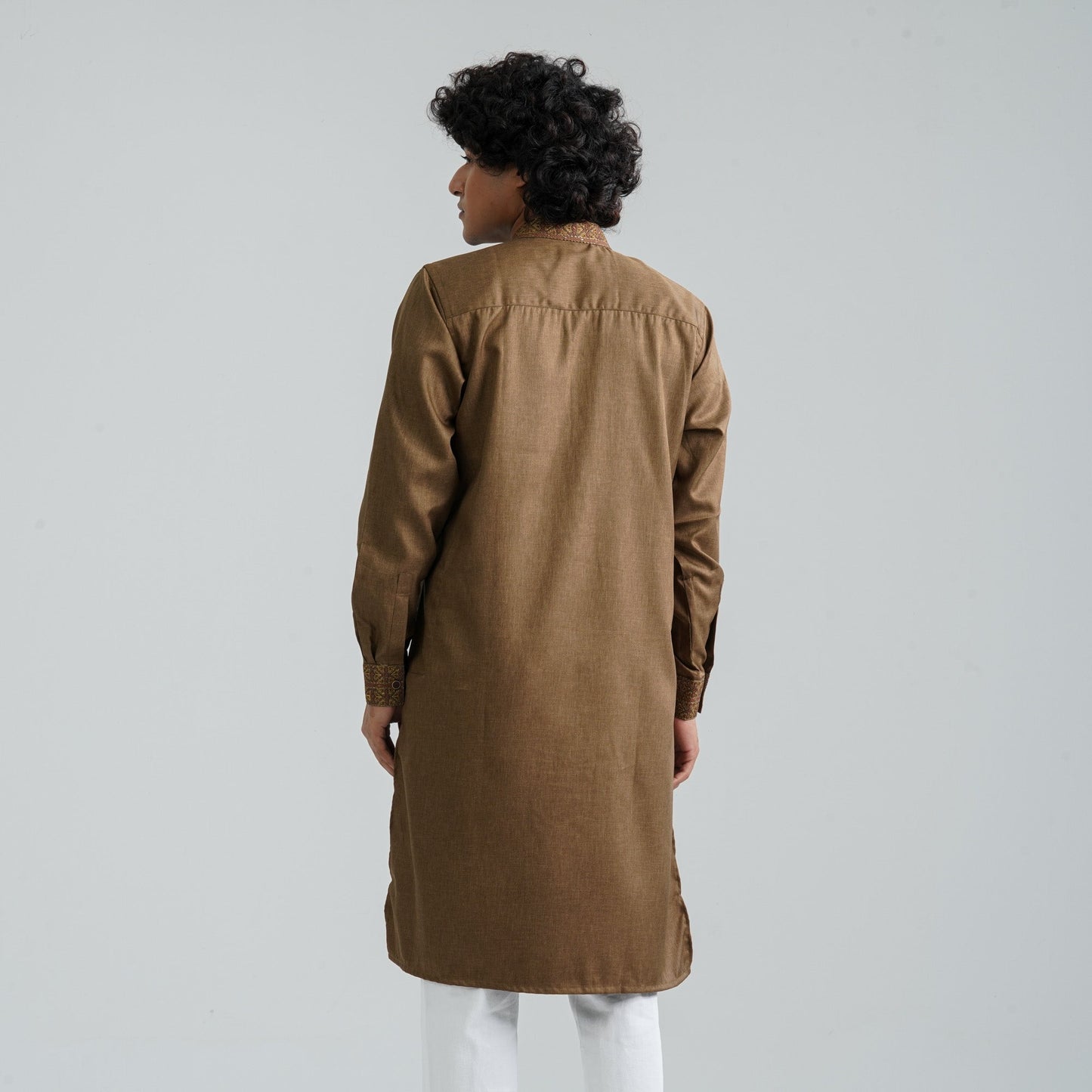 Men's Bamboo Silk Embroidery Panjabi