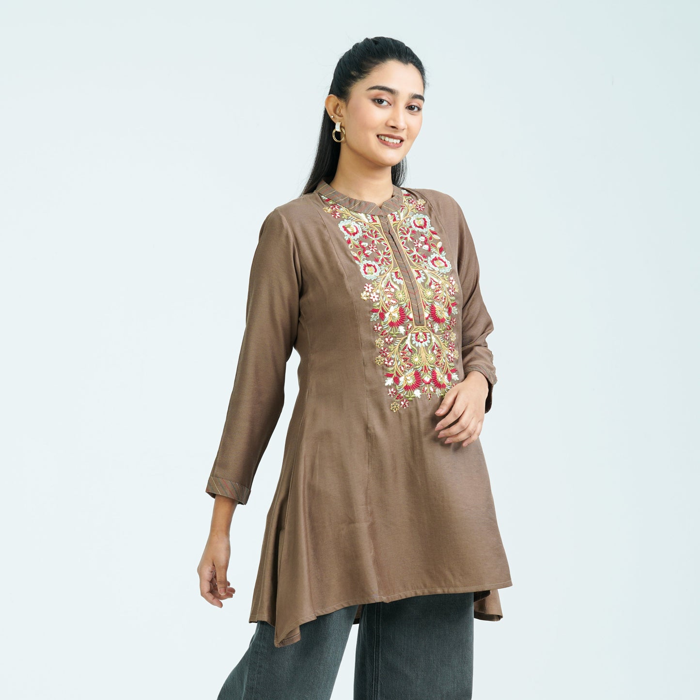 Women’s Blended Cotton Embroidered Tunic