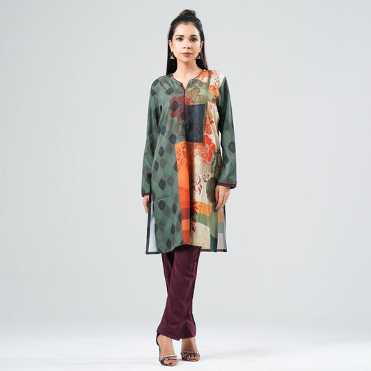 Women’s Blended Silk Printed Two Piece Set