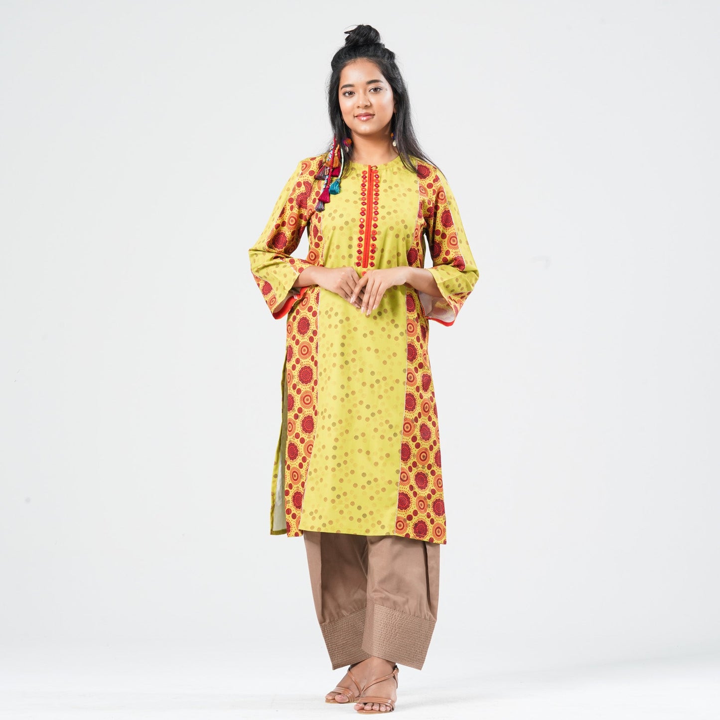 Women’s Printed Silk Kurti