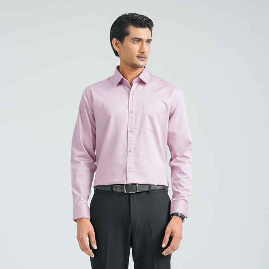 Men’s Dusty Pink Satin Lycra Shirt