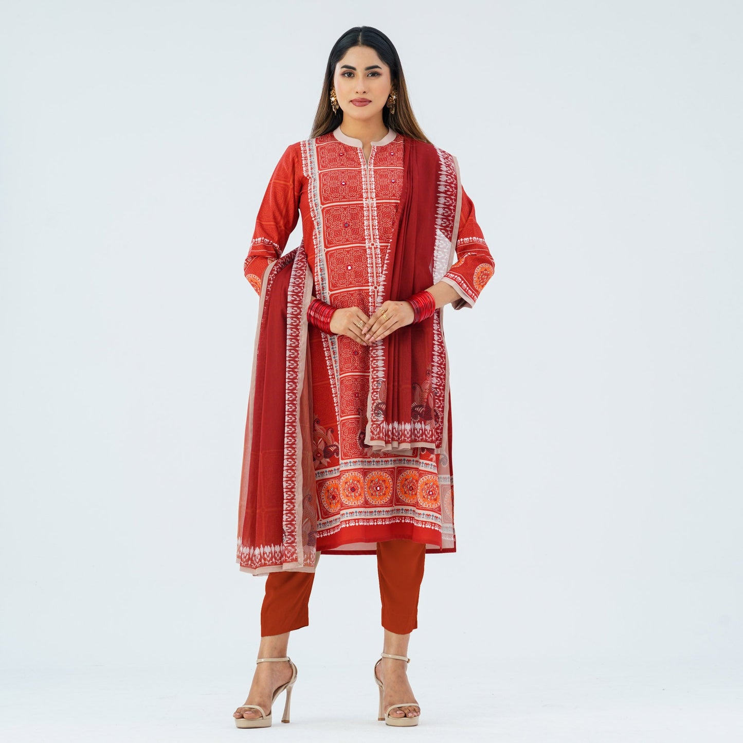 Women’s Maroon Three Piece Set