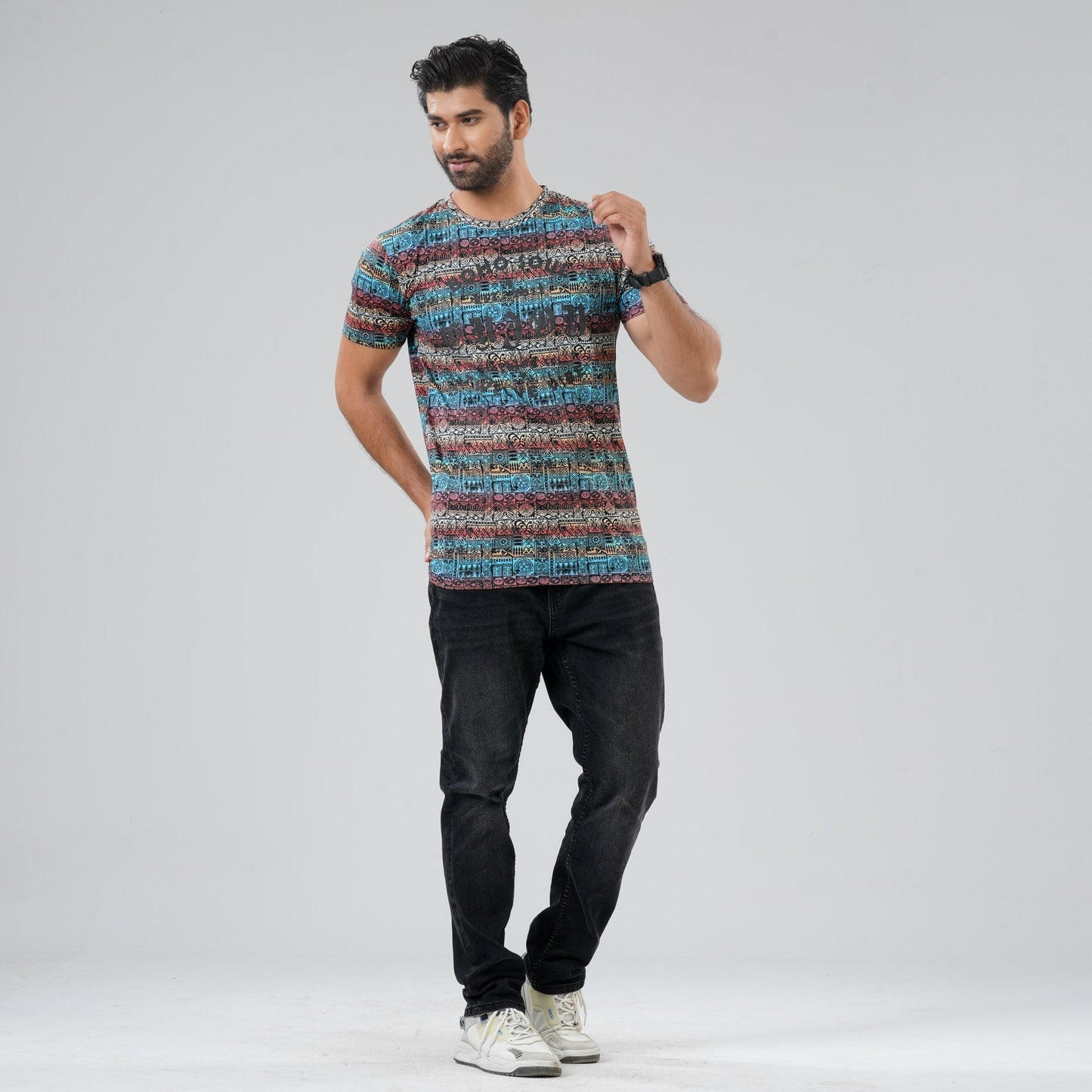 Mens Multi Color T-Shirt