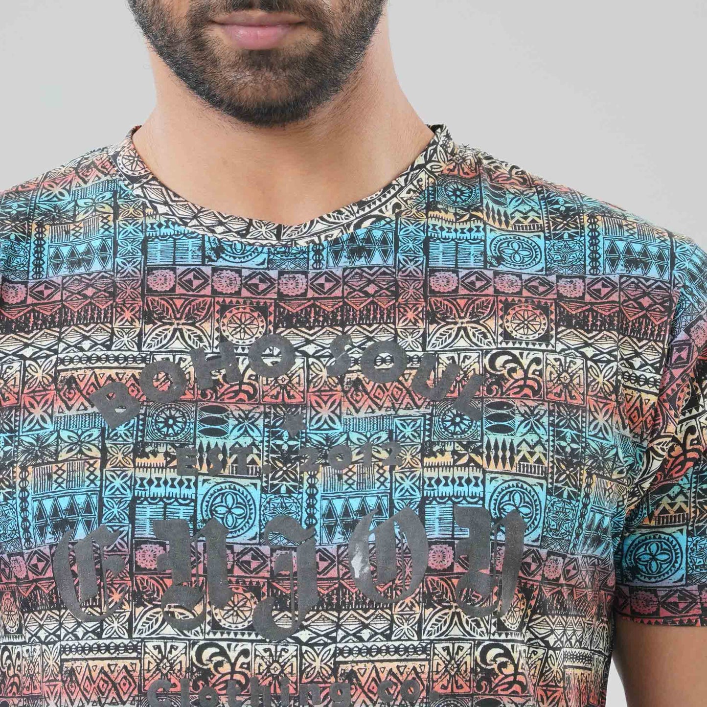 Mens Multi Color T-Shirt