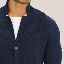 Load image into Gallery viewer, Men&#39;s Navy Sweater Blazer
