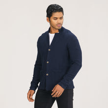 Load image into Gallery viewer, Men&#39;s Navy Sweater Blazer
