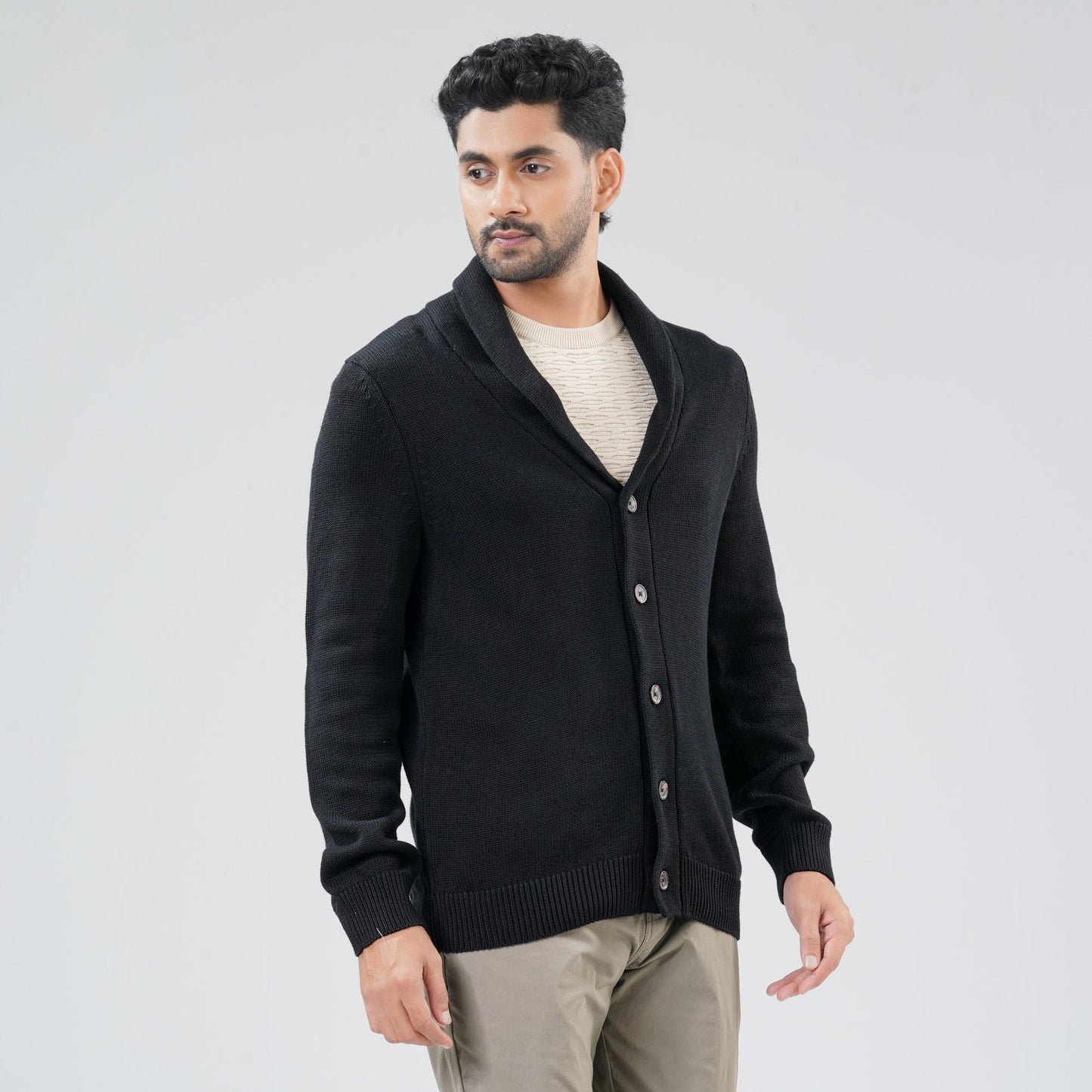 Mens Black Sweater Blazer