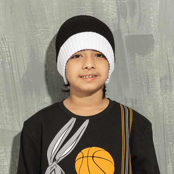 Boys Cap- Black & White