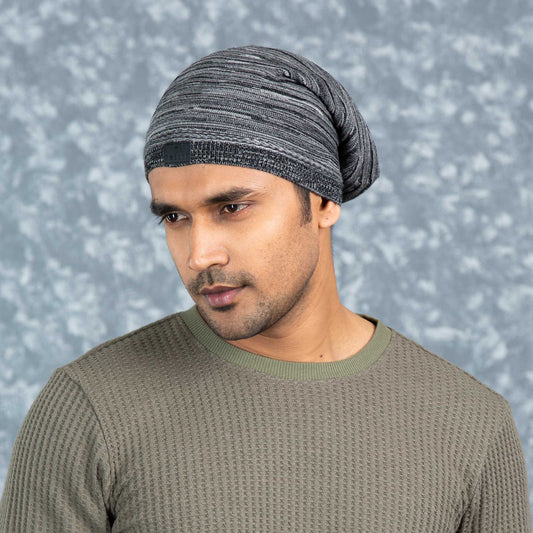 Mens Cap-Grey Melange