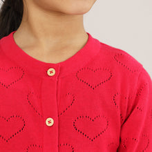 Load image into Gallery viewer, Girls Red Cardigan
