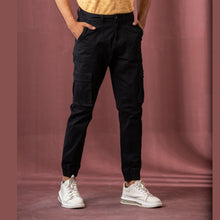 Load image into Gallery viewer, Mens Black Cargo Pants
