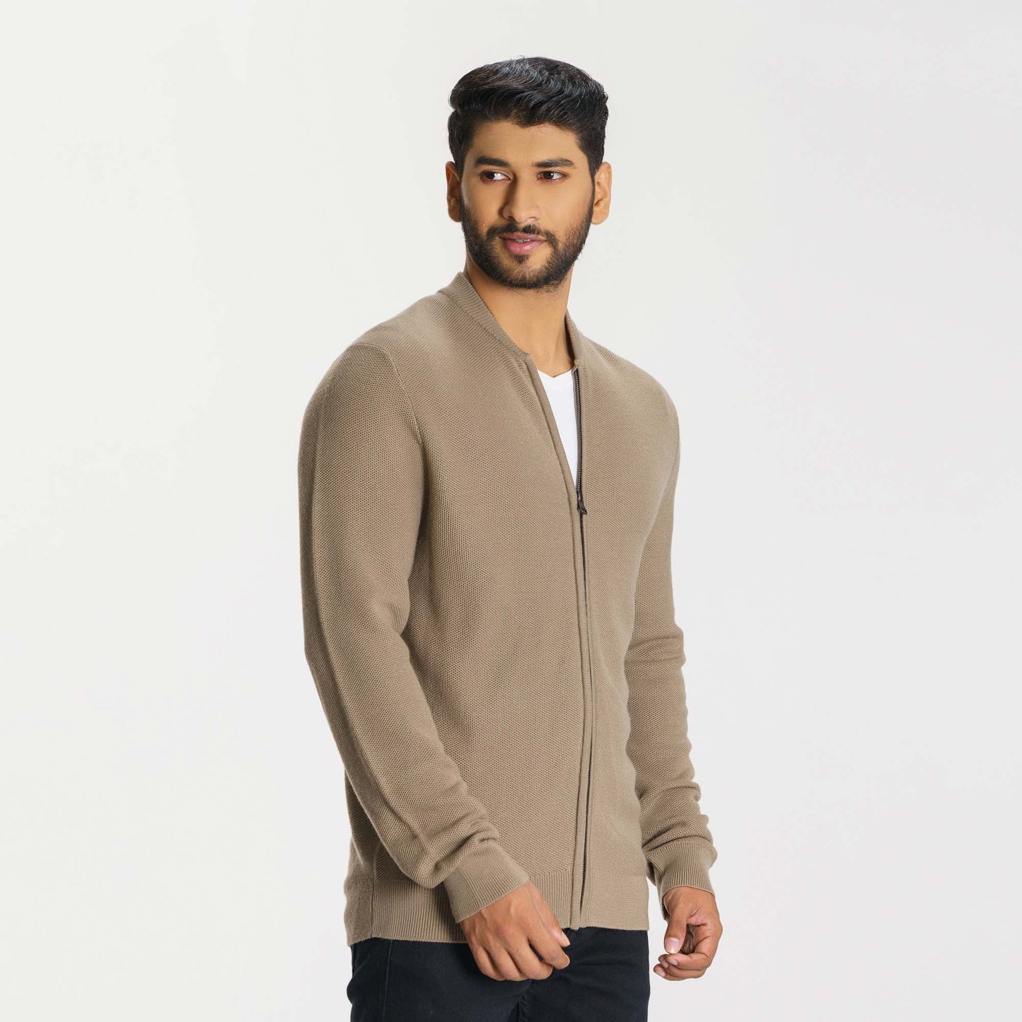 Men’s Beige Sweater Cardigan