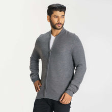 Load image into Gallery viewer, Men’s Dark Grey Sweater Cardigan
