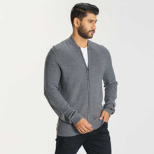 Load image into Gallery viewer, Men’s Dark Grey Sweater Cardigan
