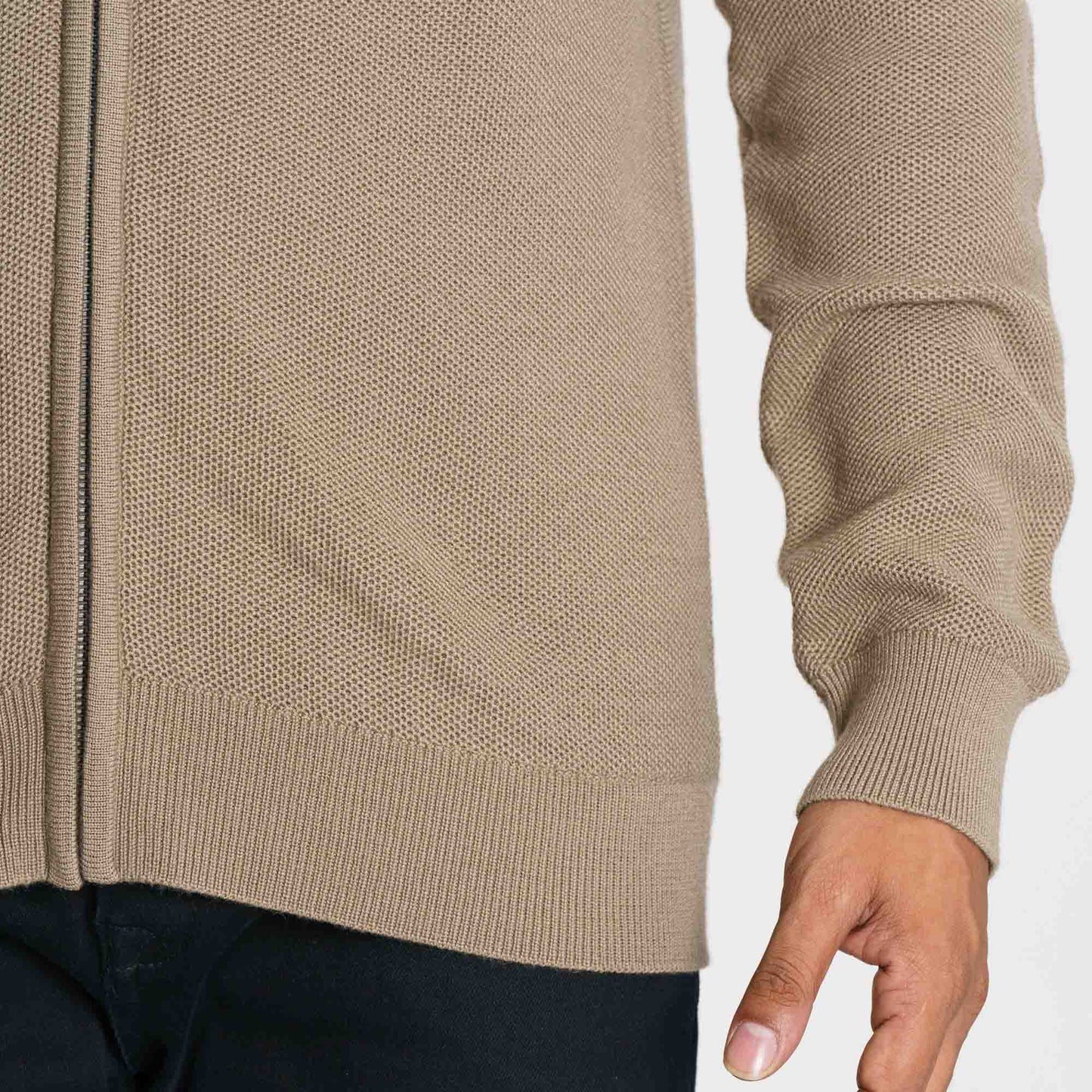 Men’s Beige Sweater Cardigan