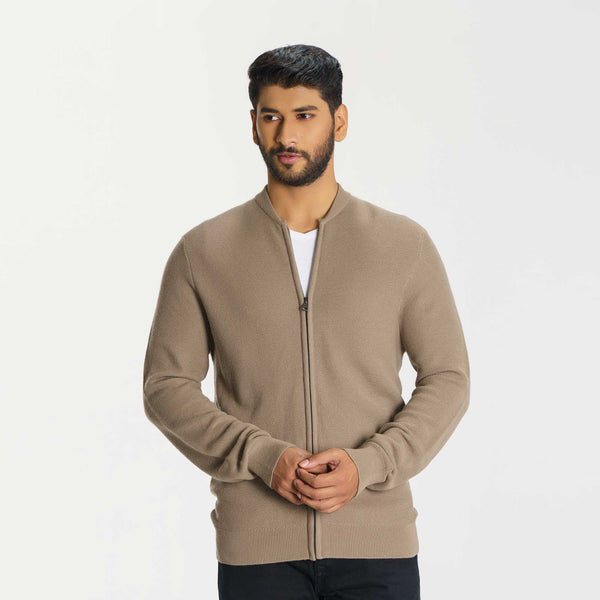 Men’s Beige Sweater Cardigan