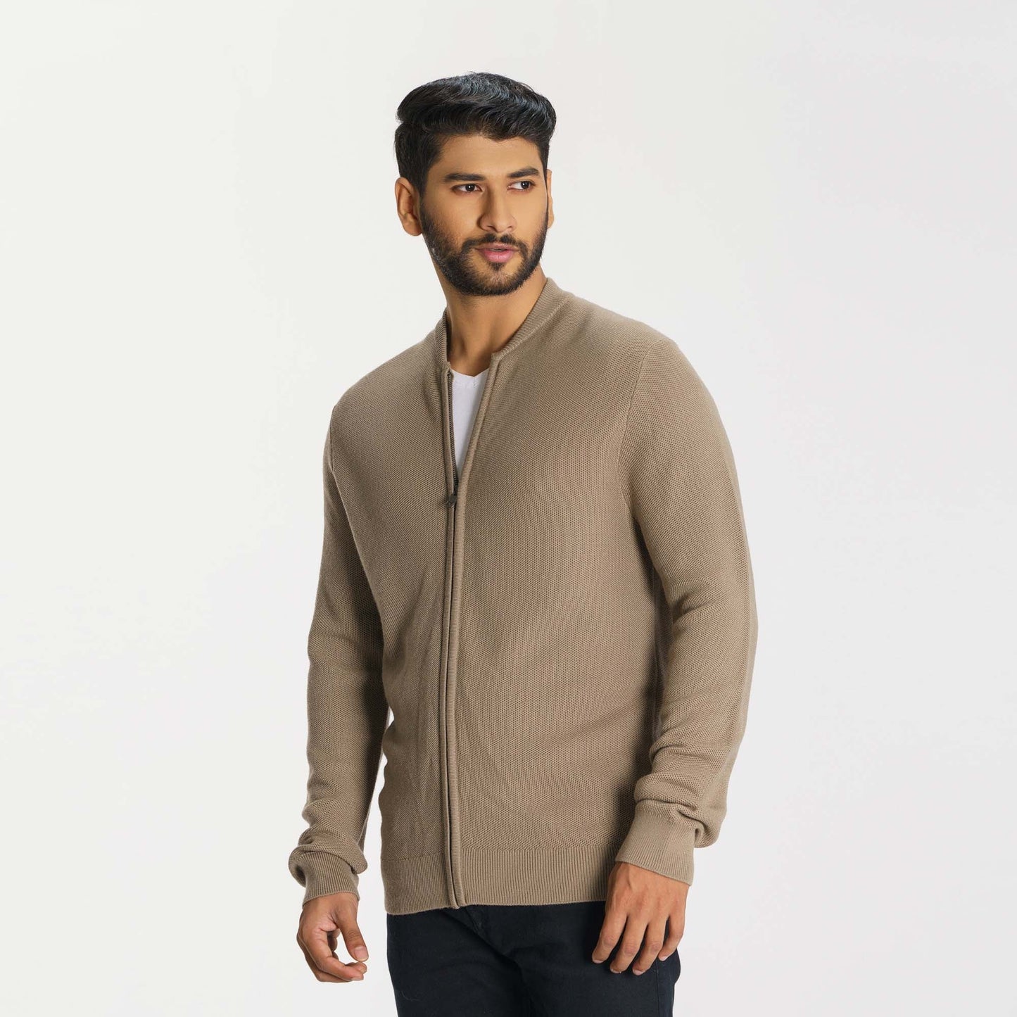 Men’s Beige Sweater Cardigan