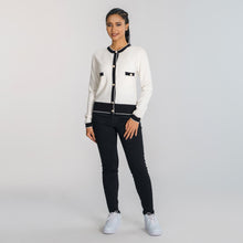 Load image into Gallery viewer, LADIES CARDIGAN-WHITE/BLACK
