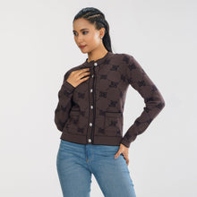 Load image into Gallery viewer, LADIES CARDIGAN-BROWN
