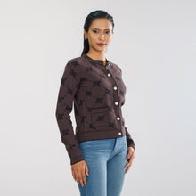 Load image into Gallery viewer, LADIES CARDIGAN-BROWN
