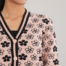 Load image into Gallery viewer, Women’s Black &amp; Pink Cardigan
