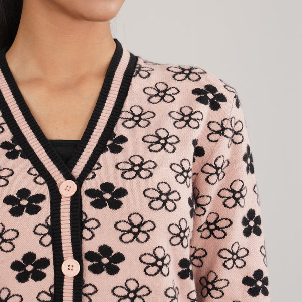 Women’s Black & Pink Cardigan